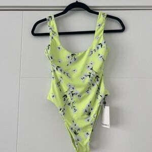 Vitamin A Floral One Piece Swimsuit - Yellow